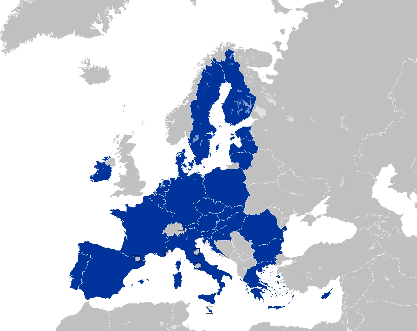 Mapa de la Unión Europea